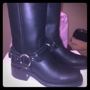 Frye leather harness boots